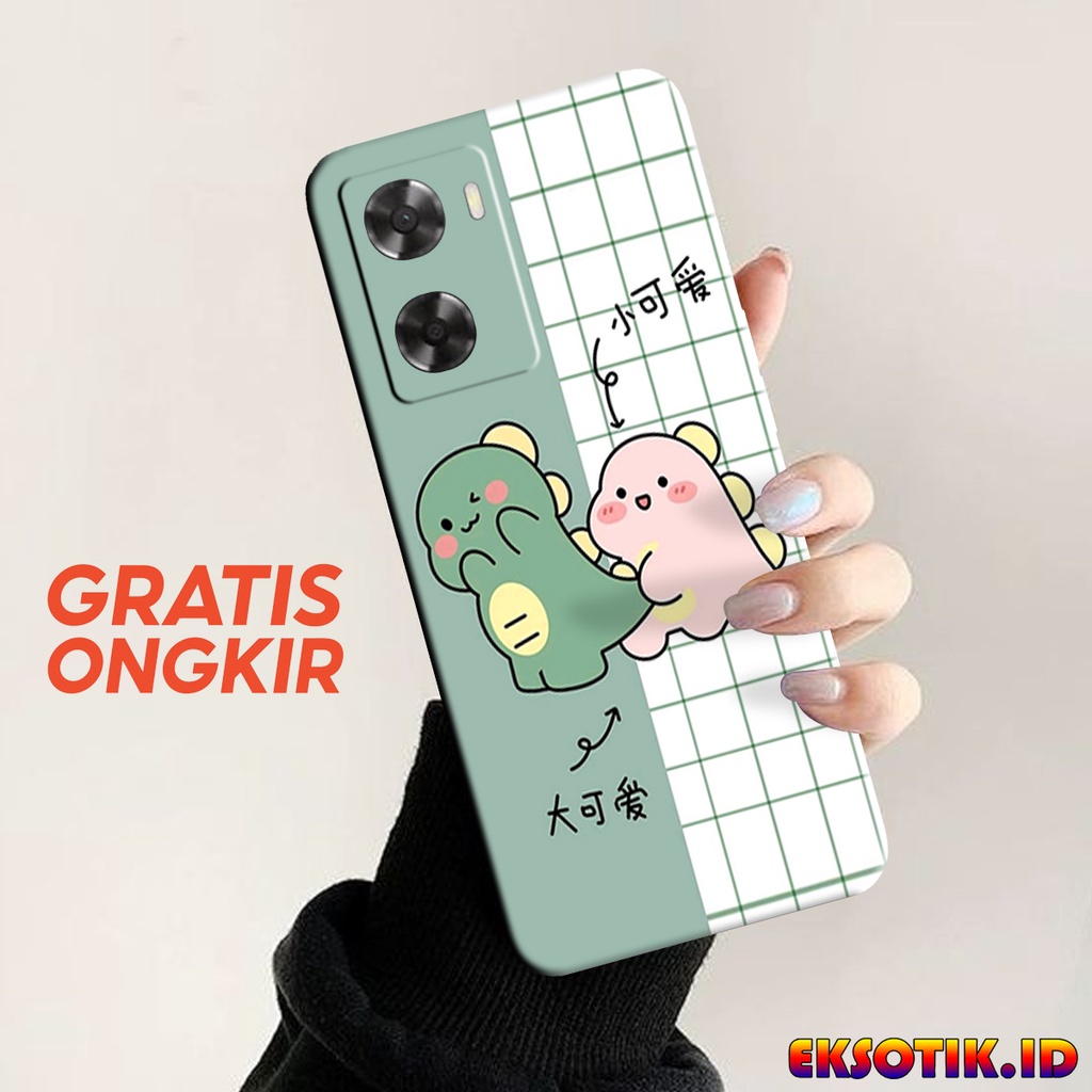 Case Oppo A57 2022 - Eksotik.id - Casing Oppo A57 2022 - Case Dino Lucu - Skin Handphone - Silikon O