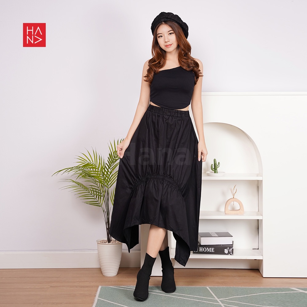 Hana Fashion - Rexy Midi Skirt Rok Wanita Korean Look - SK034