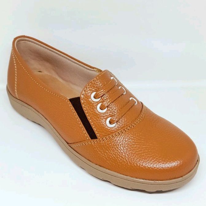 Sepatu Casual Wanita SlipOn Flat Shoes Kulit Asli Grammer