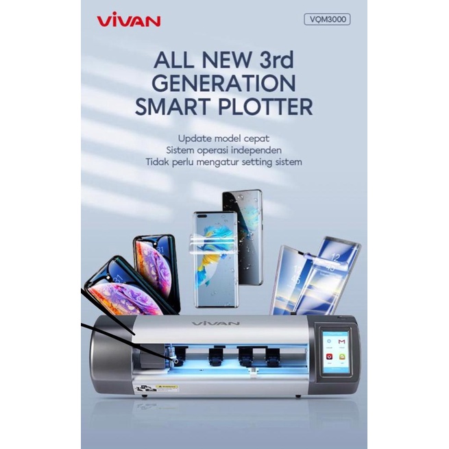 MESIN VIVAN VQM3000 PRO Mesin Cutting Hydrogel Anti Gores Garansi Resmi