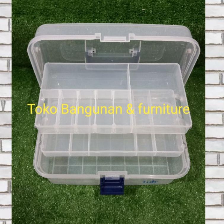 NEW ARRIVAL ㊔ TOOL BOX BERTINGKAT TRANSPARAN ◈