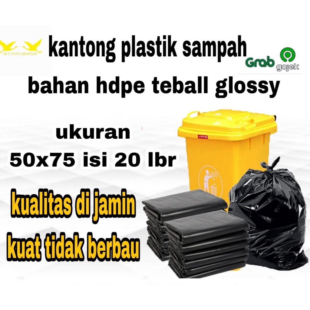 Jual Kantong Plastik Sampah Trash Bag Teball Ukuran 50x75 Cm Shopee Indonesia 6916