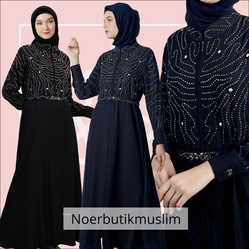 Hikmat Fashion Original A3900 Abaya Hikmat  noerbutikmuslim  Gamis turki Gamis turkey Abaya turkey A