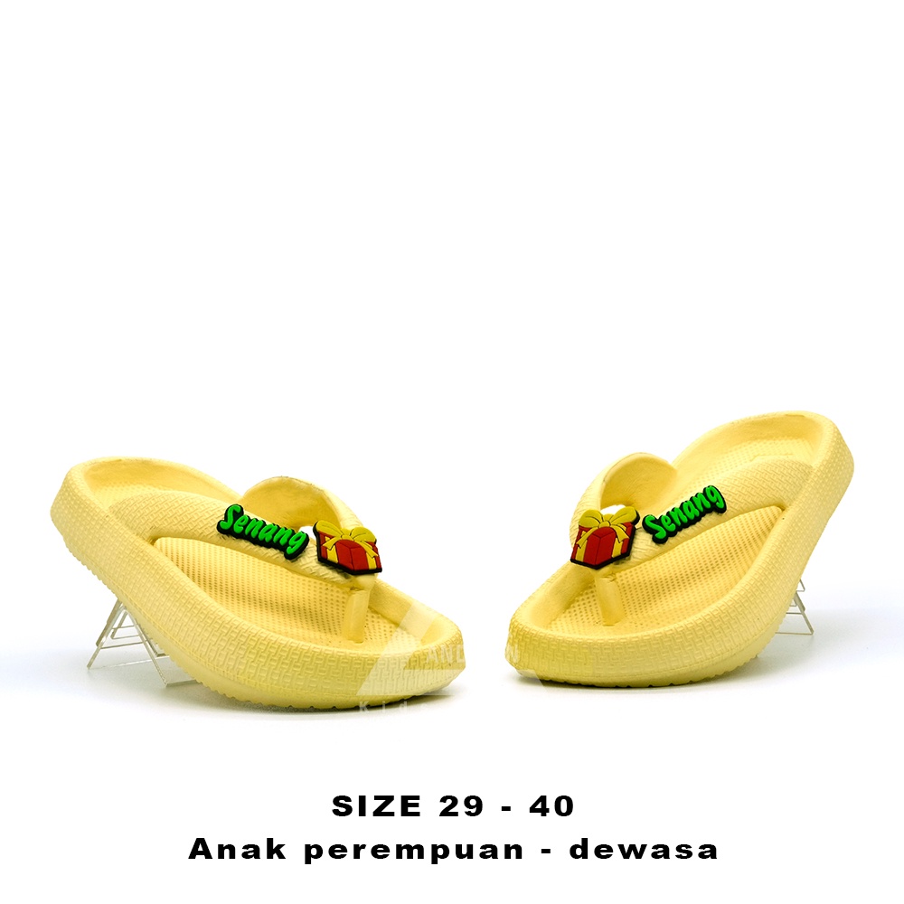 Andrian - Sandal anak perempuan - remaja dewasa Model jepit kekinian berkarakter pita NEW