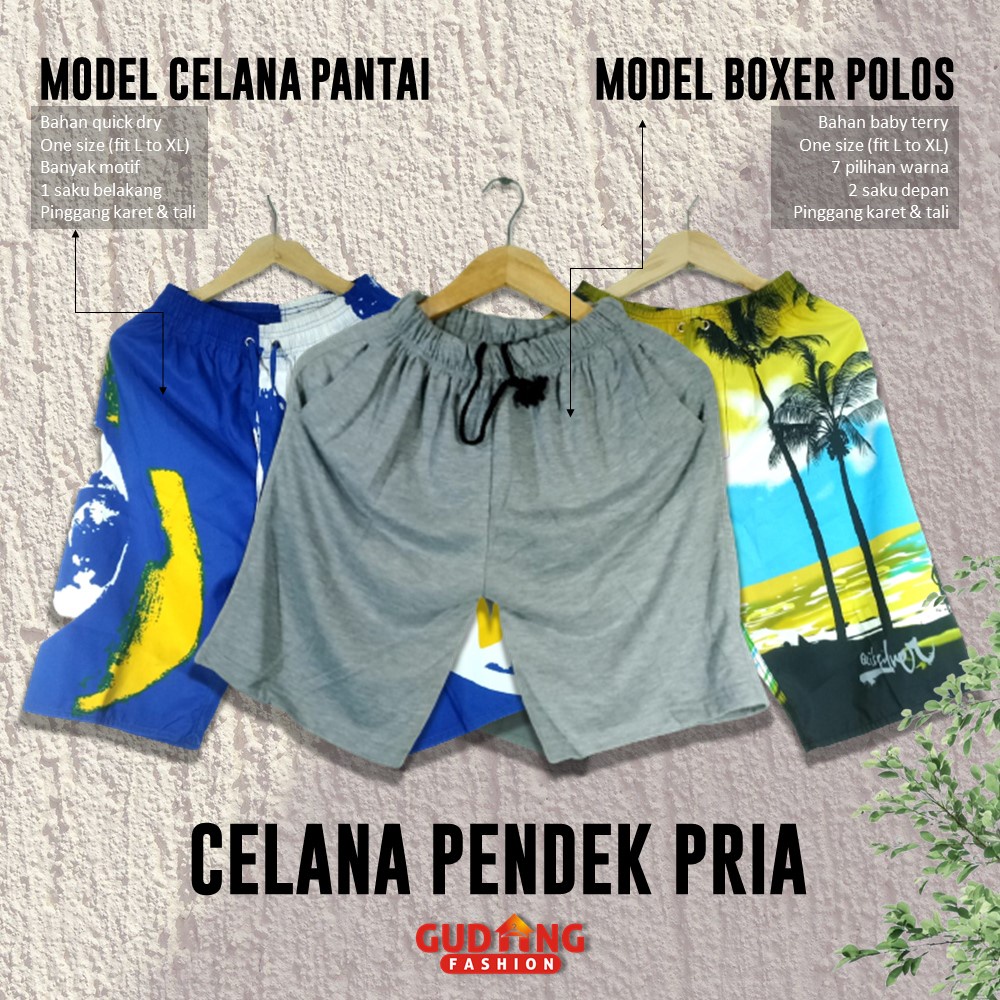 Celana Pantai Pria Super Quick Dry Multi Colour - CLN (COMB)