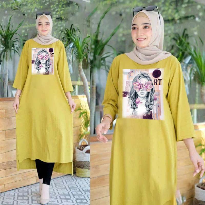 FF LONG TUNIK HIJAB COLABORATION TUNIK WANITA TERBARU 16