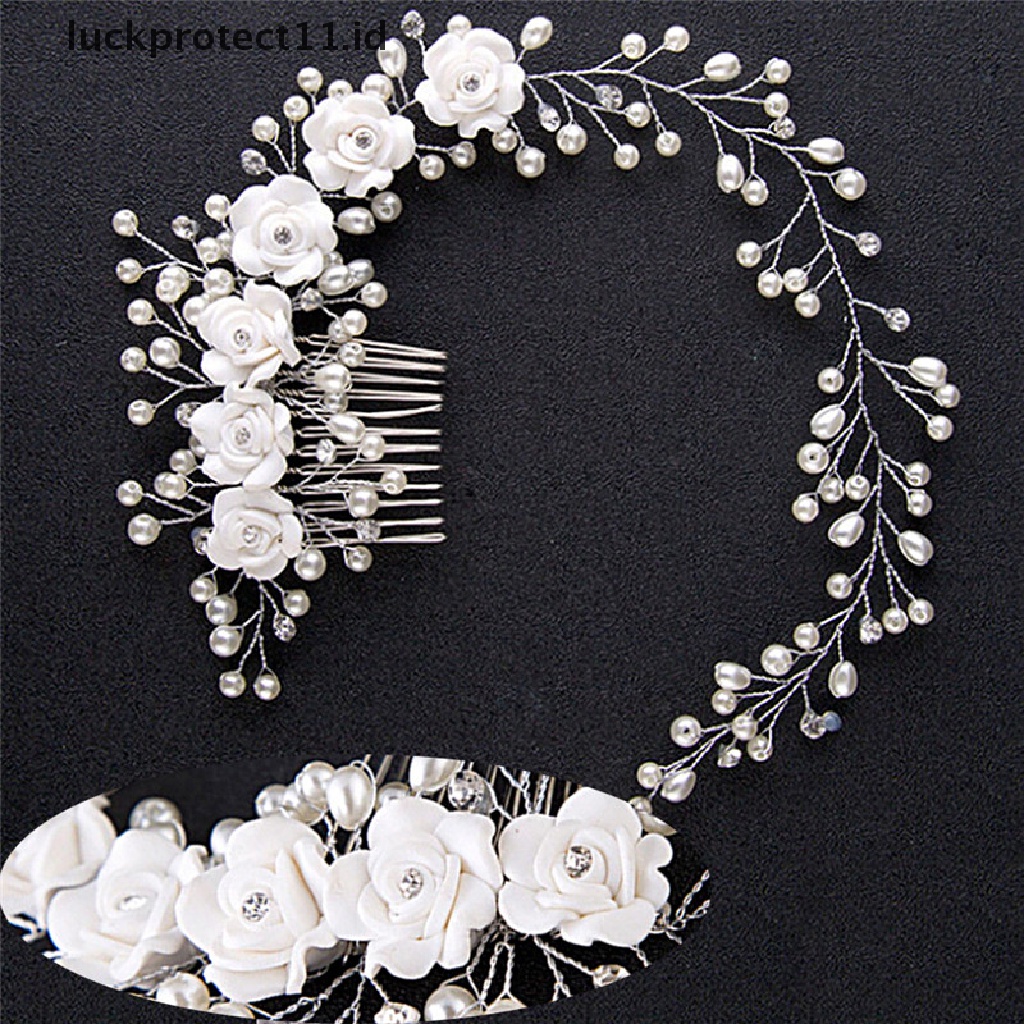 /Fashion Hot// Fashion// Perhiasan Rambut Pernikahan Untuk Bridal Pearl Hair Comb Hand Made Aksesoris Rambut New.