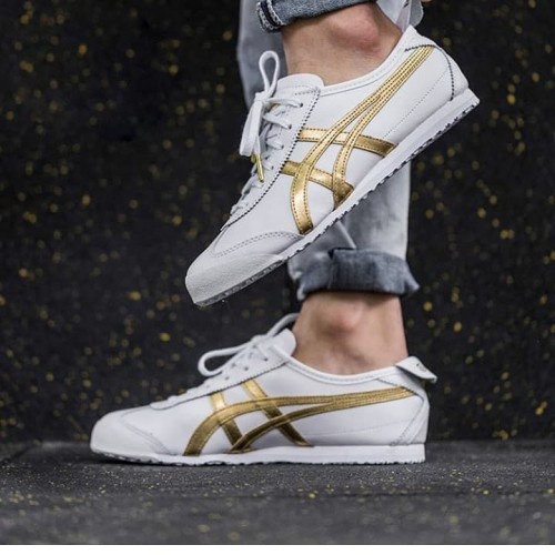 Sepatu Onitsuka Mexico 66 White Gold Leather BNIB