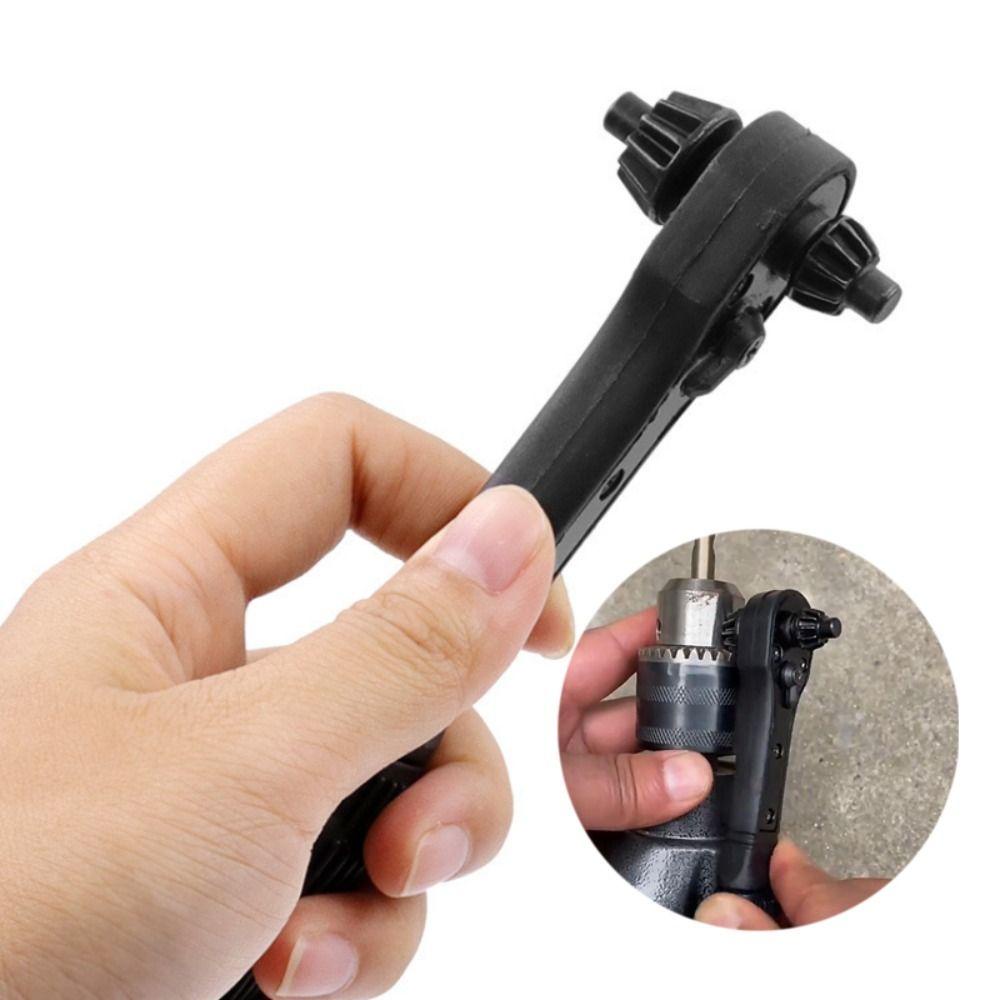 [Elegan] 2in1 Ratchet Spanner Universal Drill Chuck Key Untuk Perubahan Cepat Mata Bor Kunci Pas Drill Fitting Spanner Hand Tool