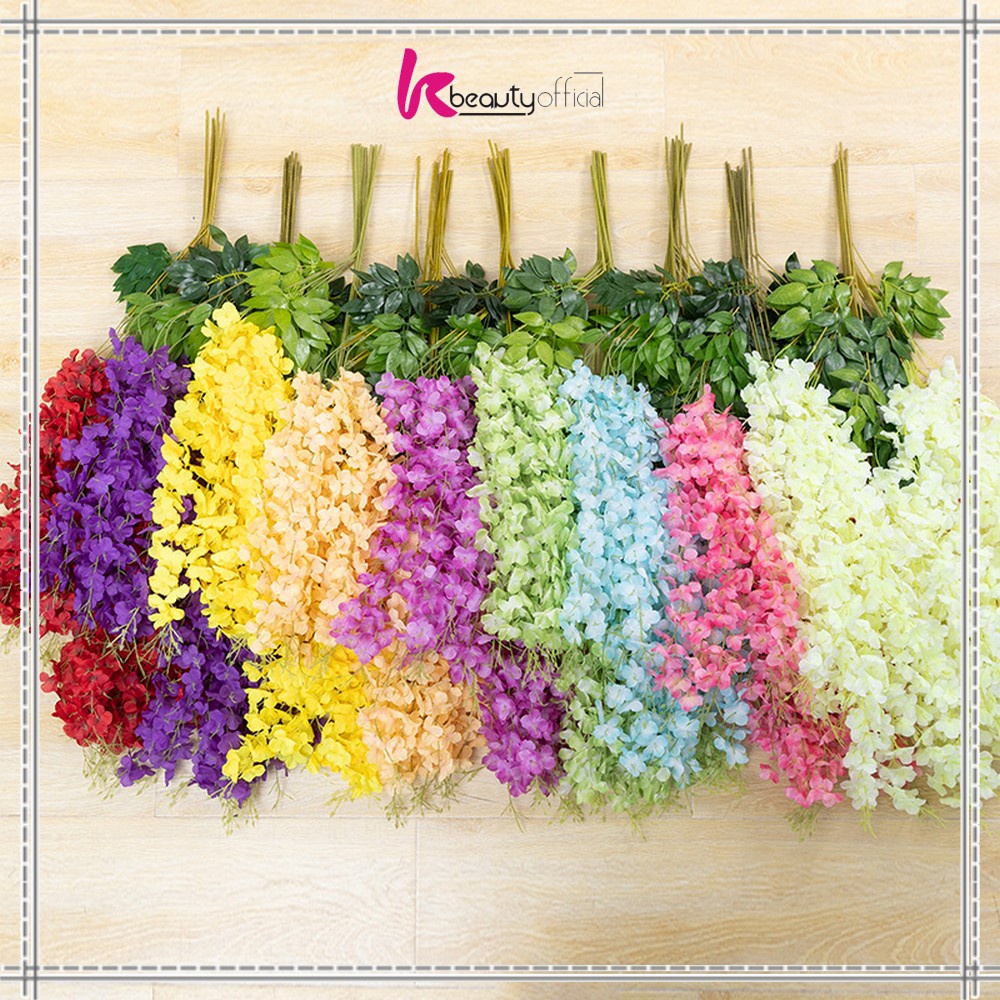 KB-C745 Bunga Hias Wisteria Ornamen / Bunga Artificial Wisteria Gantung Tanaman Bunga Rambat Hias De