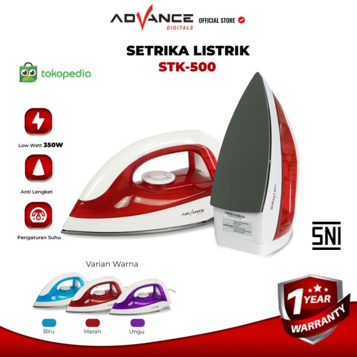 ADVANCE STK500 / STK-500 Setrika Listrik Anti Lengket