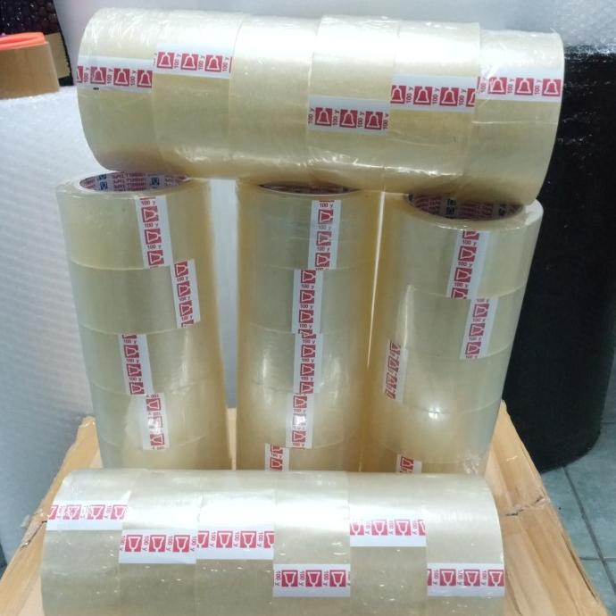

lakban bening/coklat kualitas premium 48mm/100yard full / 1slop 6roll