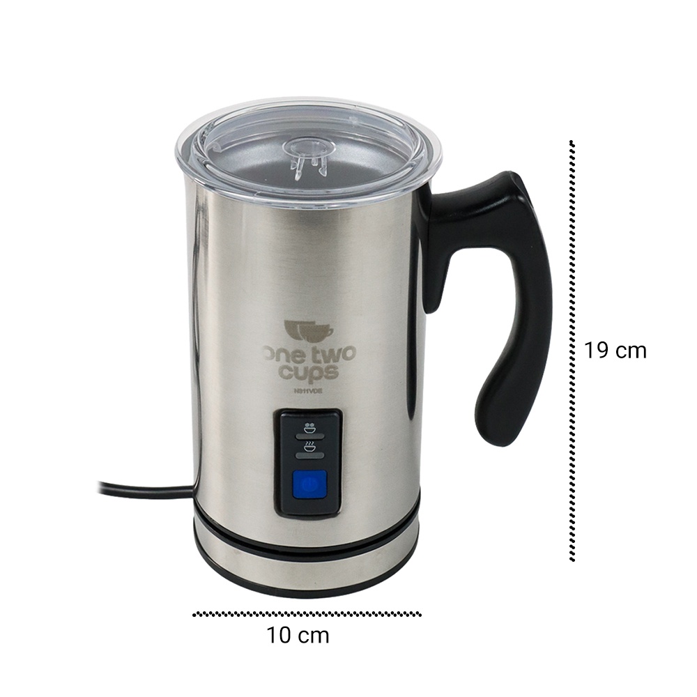 One Two Cups Electric Milk Frother Pembuat Busa Susu Cappucino Latte - N311VDE - Silver - V9HX02SV