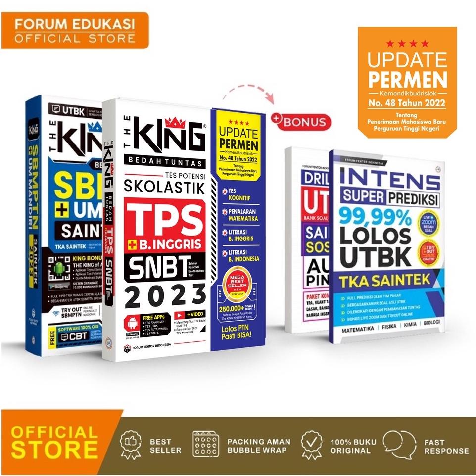 BISA COD PAKET HEMAT THE KING SAINTEK - SOSHUM 2023 + THE KING TPS 2023 BONUS BUKU INTENS UTBK