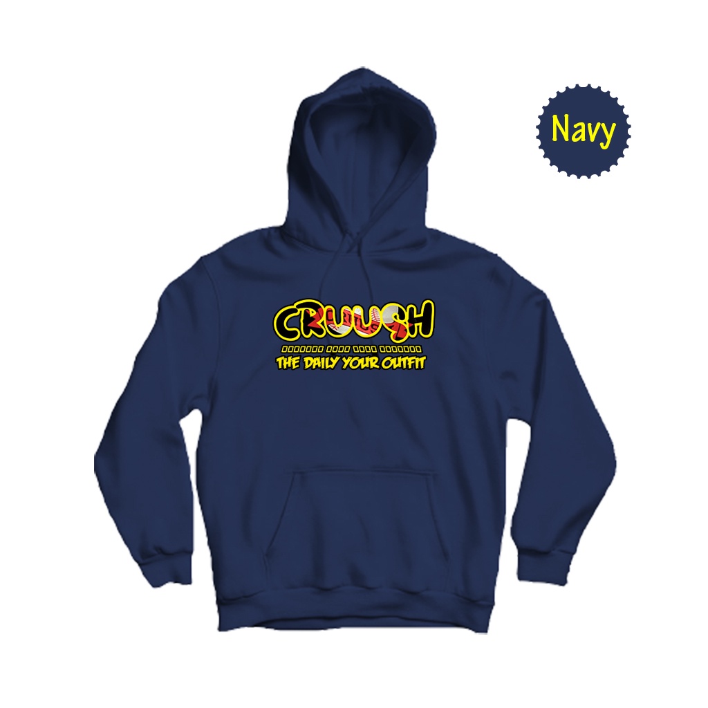 CRUUSH - Jaket Hoodie Cruush Navy Premium Unisex - Sweater Hoodie Cruush Pria Wanita Bahan Fleece Tebal