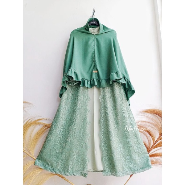 Custom Gamis Brokat Batik Jahit Gamis wanita baju syari gamis pesta blouse