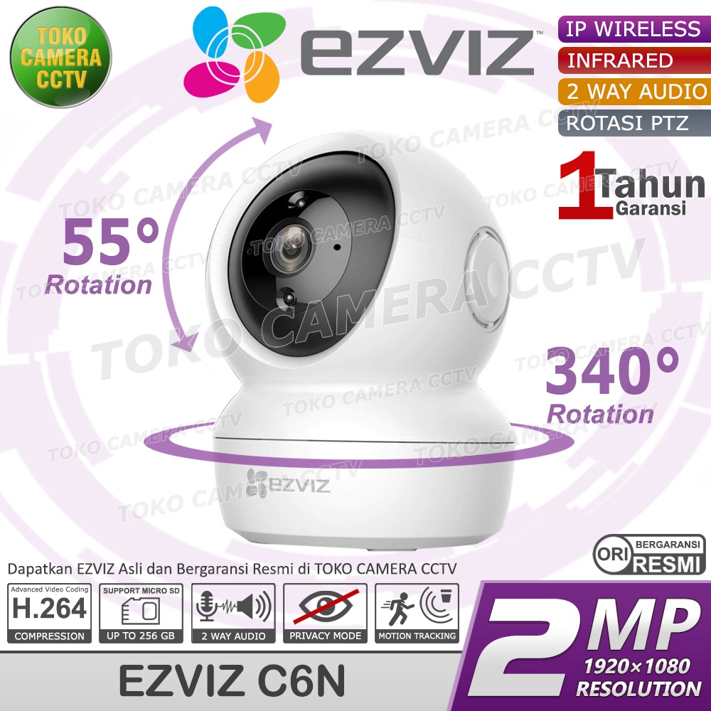 CCTV WIRELESS WIFI KAMERA IP CAMERA EZVIZ C6N 1080p 2MP