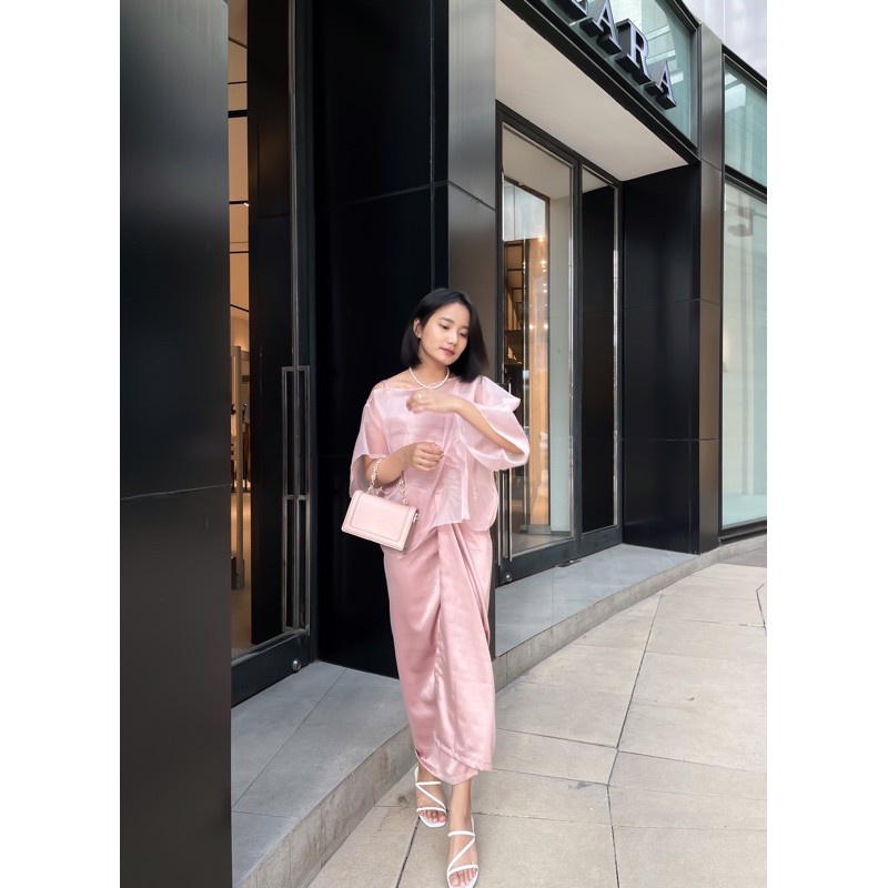 Hyuna Set by NAMÈLIS - READY SUDAH SATU SET Bahan Organza Satin untuk Kondangan Pesta Wisuda Bridesmaid Dress