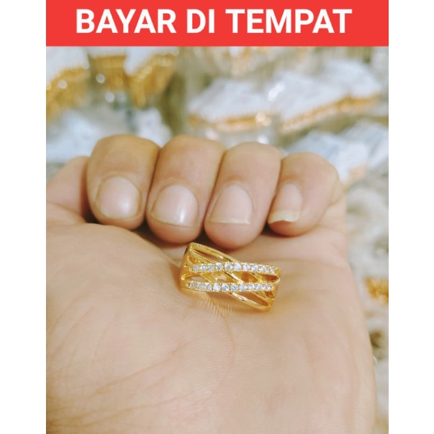 Cincin cantik mutiara dan Motif Love permata terbaru pilihan