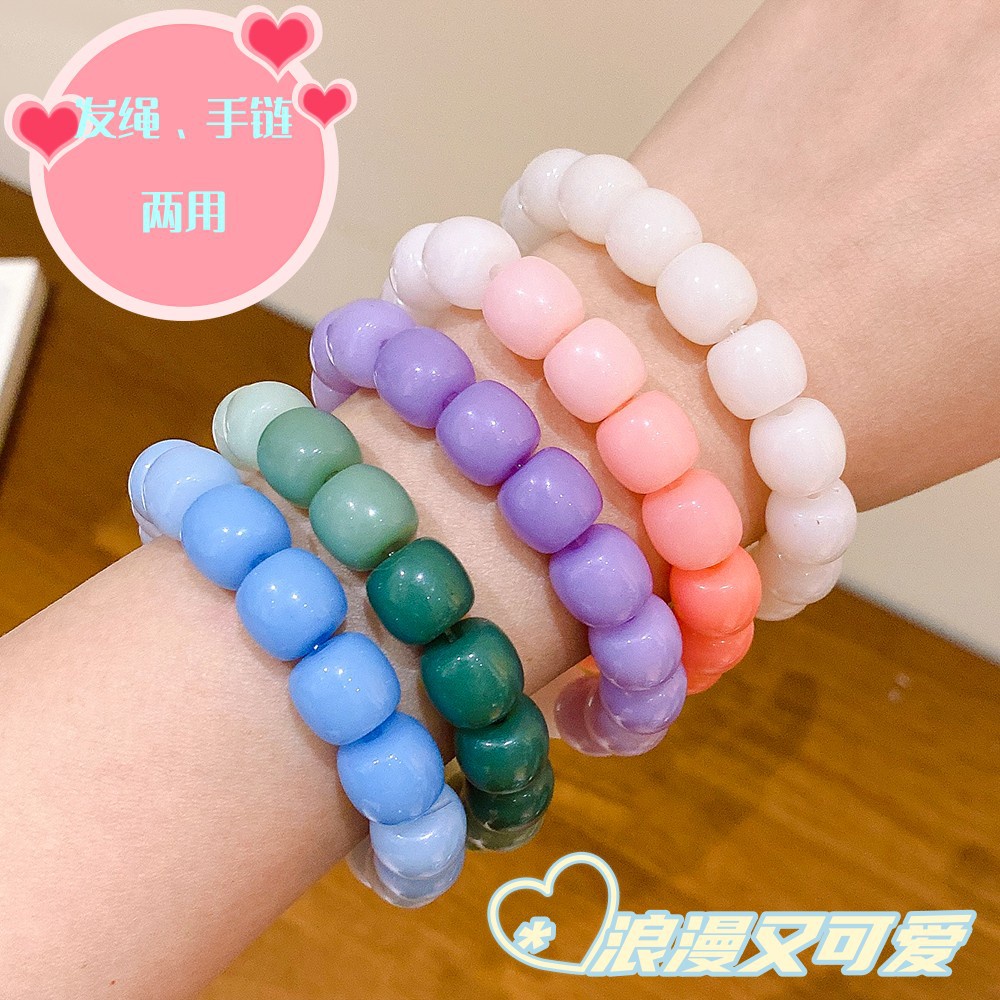 Gelang Manik-Manik Antibodhi Warna Gradien Pink Biru Peach Untuk Perempuan