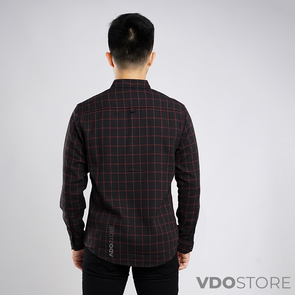 KEMEJA FLANEL PRIA 14 BLACK CHERRY - M L XL - KEMEJA LENGAN PANJANG VDOSTORE DEWASA BAJU FLANNEL TANGAN PANJANG HITAM NAVY ABU MOTIF KEMEJA COWOK MURAH DEWASA SANTAI TEBAL KUALITAS IMPORT BAJU CATUR PANEL FANEL