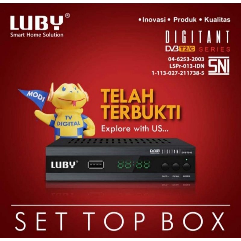 set top box tv digital luby dvb t 2 -02 set top box luby