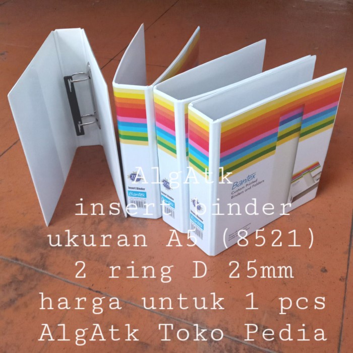 

INSERT RING BINDER BANTEX 2 RING SIZE A5 WARNA PUTIH NO REF 8521.