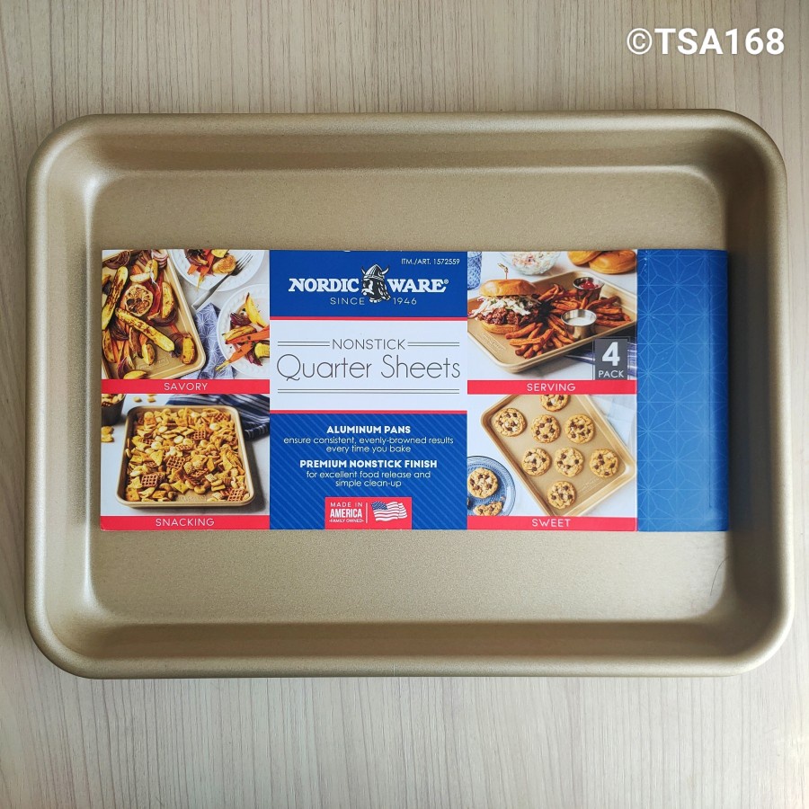 Nordic Ware Quarter Sheets Natural Aluminum Nonstick ORI USA Pan Tray