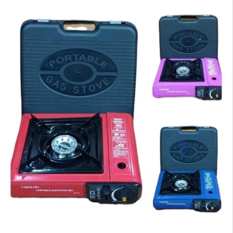 kompor portable merk yamakawa bisa 2 in 1 Gas LPG / Gas kaleng SNI