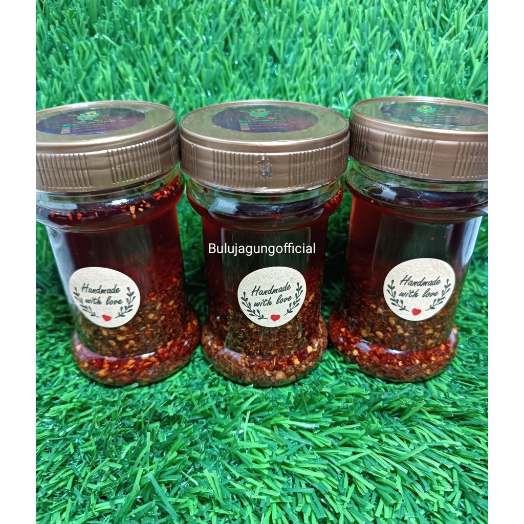Chili Oil Kemasan 150 ml Sambal Homemade Halal By Bulujagungofficial