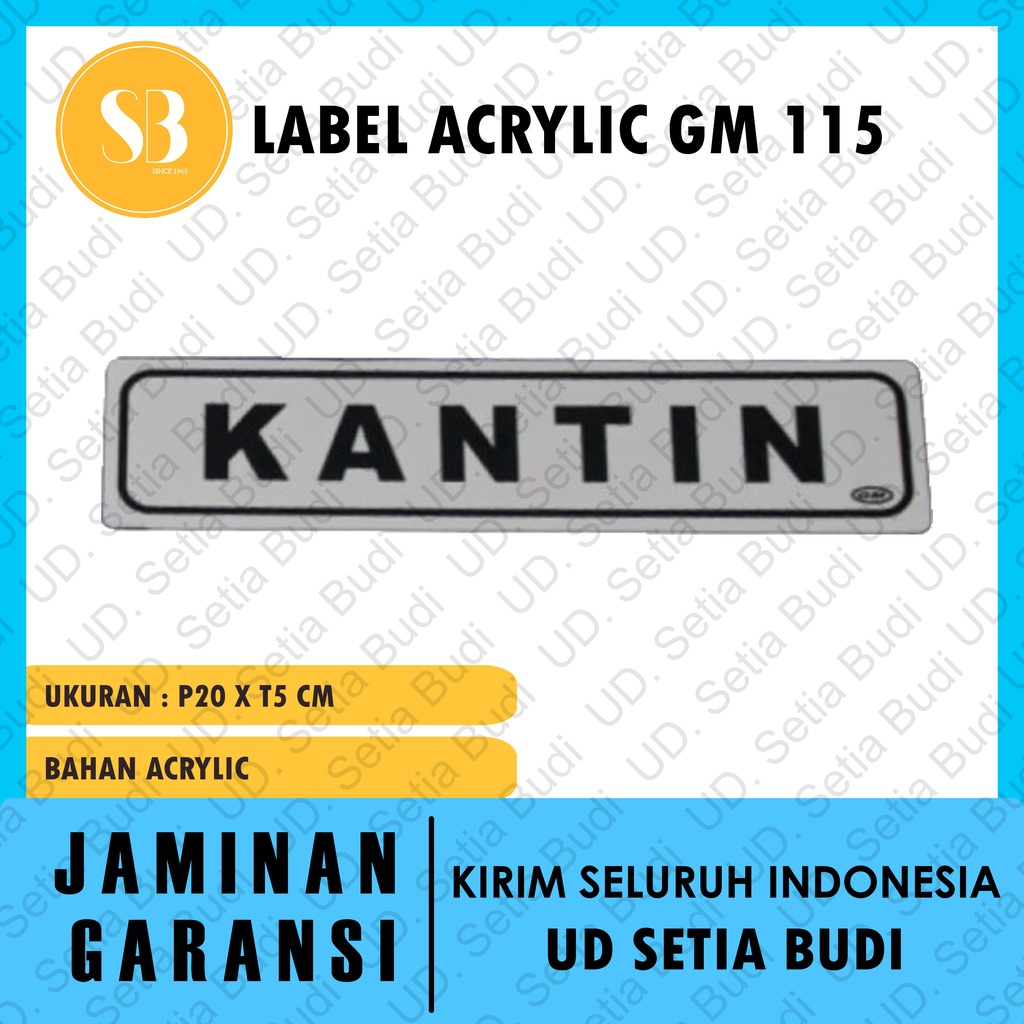 Label GM Kecil Kantin LK 115