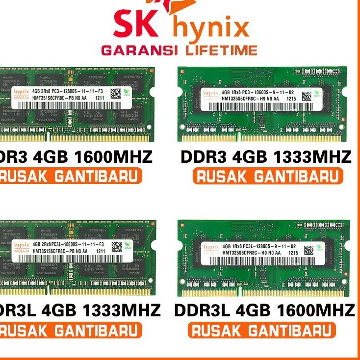 Best Product Memory Ram laptop HYNIX SODIMM DDR3 2GB 4GB 8GB 1600MHZ PC12800 1333MHZ PC10600 DDR3L 1