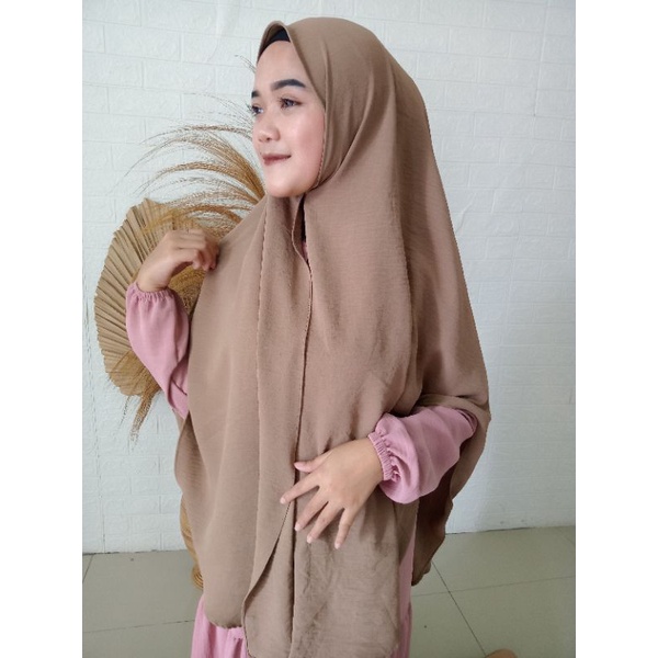 pashmina oval syar'i pashmina curve crinkle jumbo