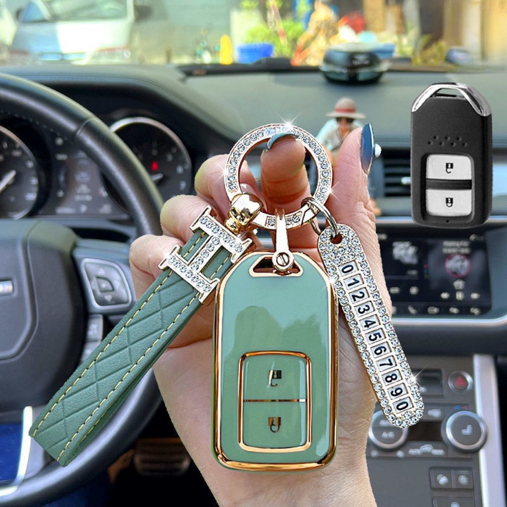 Tpu Case Kunci Mobil Cover Shell Fob Untuk Honda CRV CR-V Fit Civic Accord HR-V HRV City Odyssey XR-V Remote Key Protector Holder Bag