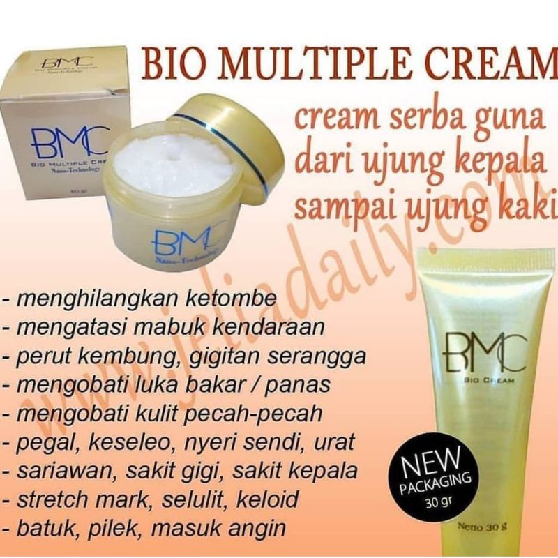 BMC Bio Multiple Cream P3K Salep Luka Bakar Pusing Nyeri Sendi Pegel Linu Perut Kembung Salep Luka Bakar Cream luka bakar Ampuh Minyak Panas Air Panas Original KK Indonesia