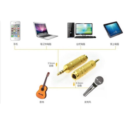 Converter Audio Jack 3.5 to 6.5 Konverter Jack Audio 6.5 to 3.5