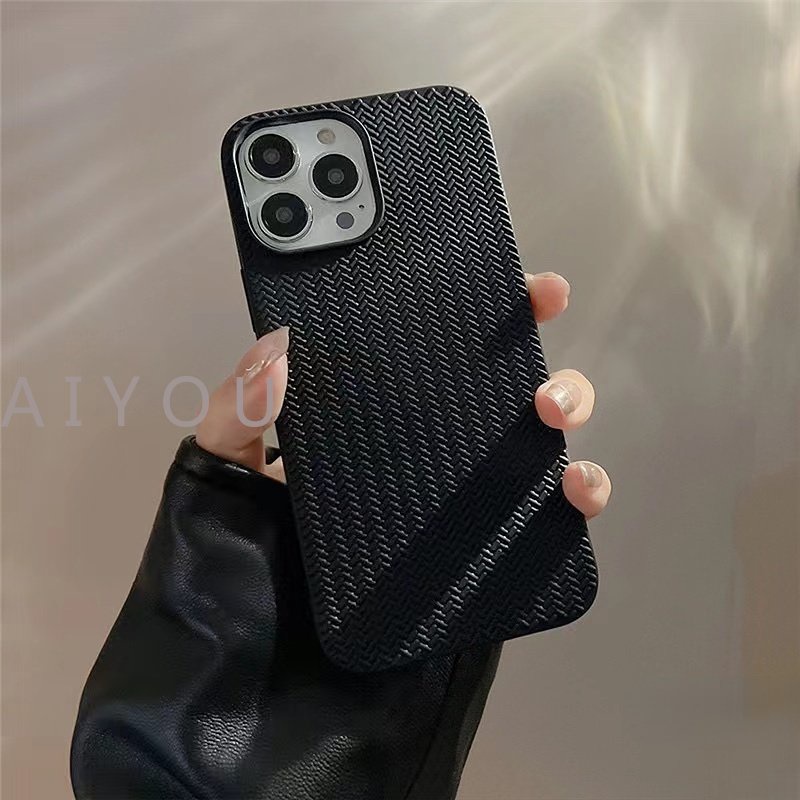 IPHONE Soft Case Pelindung Bertekstur Non-slip Untuk Iphone14 13 12 11 Pro Max 14promax Max8 7 Plus XS Max XR Silikon Cover