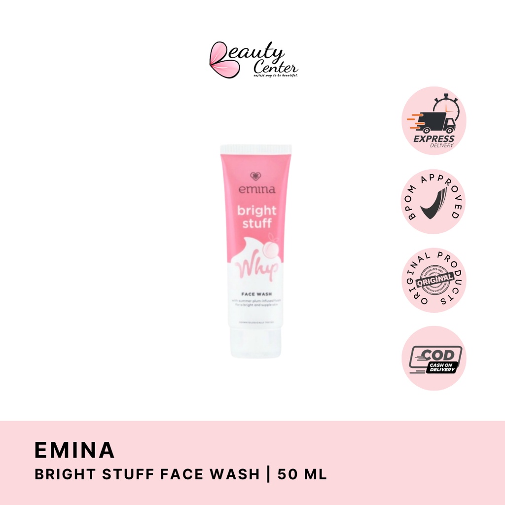 EMINA Bright Stuff WHIP Face Wash 50 ML / Sabun Muka Cerah Glowing