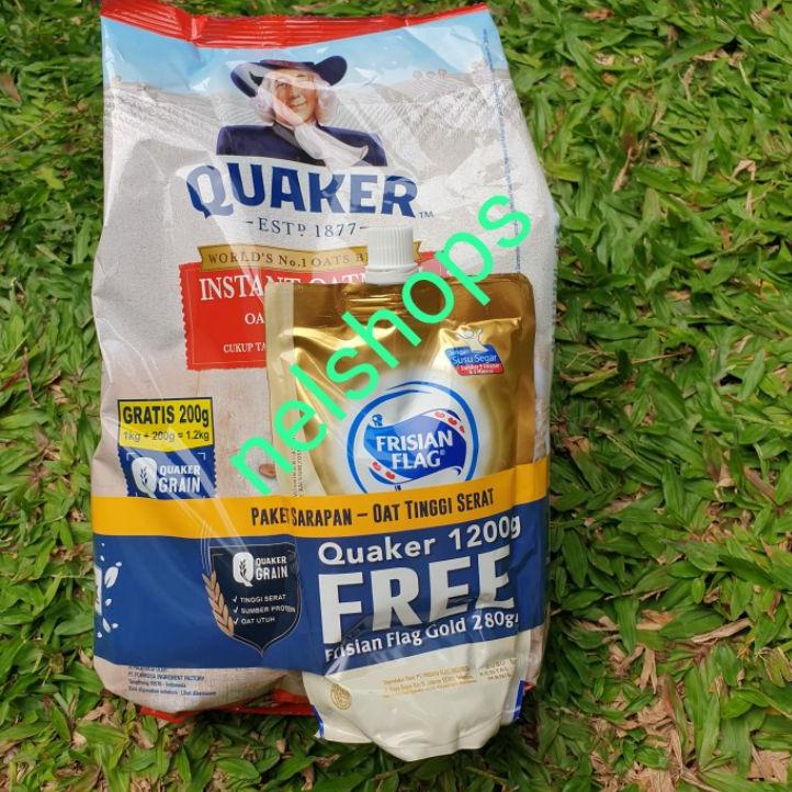 

Banyak Peminat Quaker Instant Oatmeal 1200gr 1,2 kg free bonus Frisian Flag Gold 280 gr'