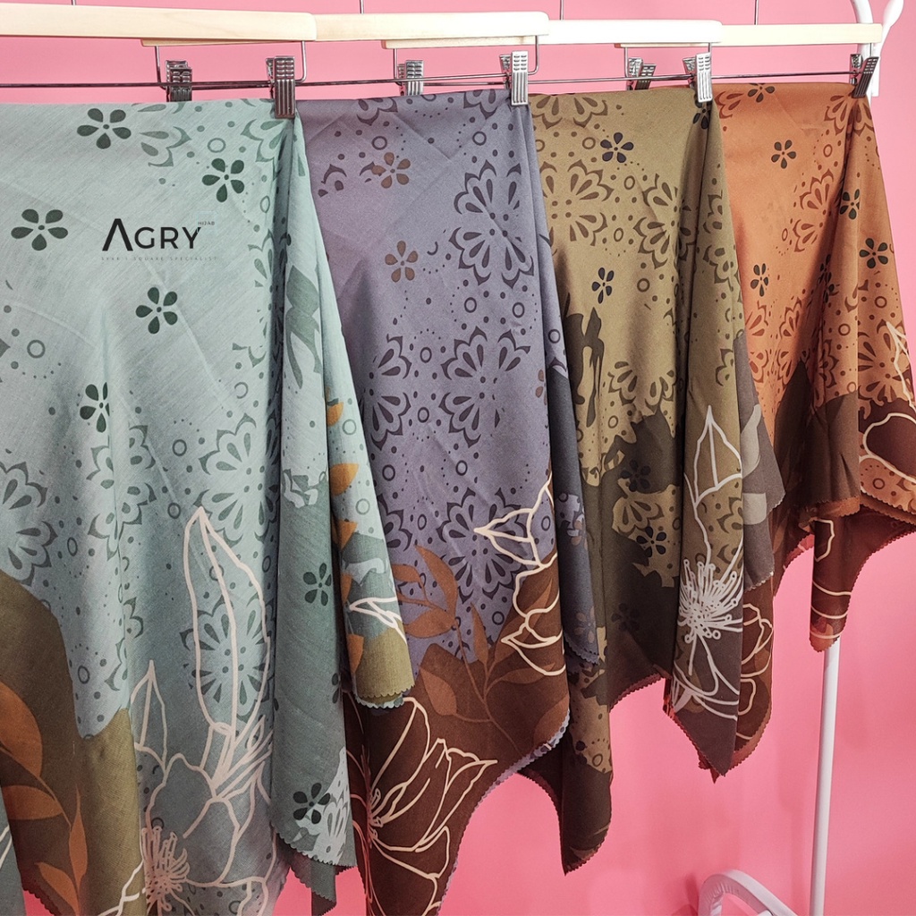 ᴀɢʀʏ Hijab Segiempat Voal Motif 115 Lasercut