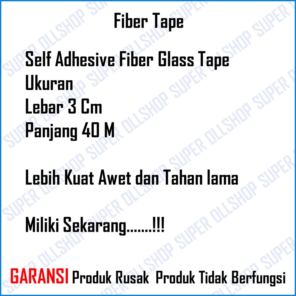 Perban Enternit Kasa Plavon Lem 90gr Kasa Gypsum / Lakban Kasa Lem Perban Gypsum Fiber | Perban Plafon Gipsum
