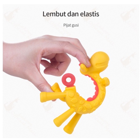 Mainan Gigitan Bayi Bentuk Jerapah teether bayi gigitan bayi bpa free