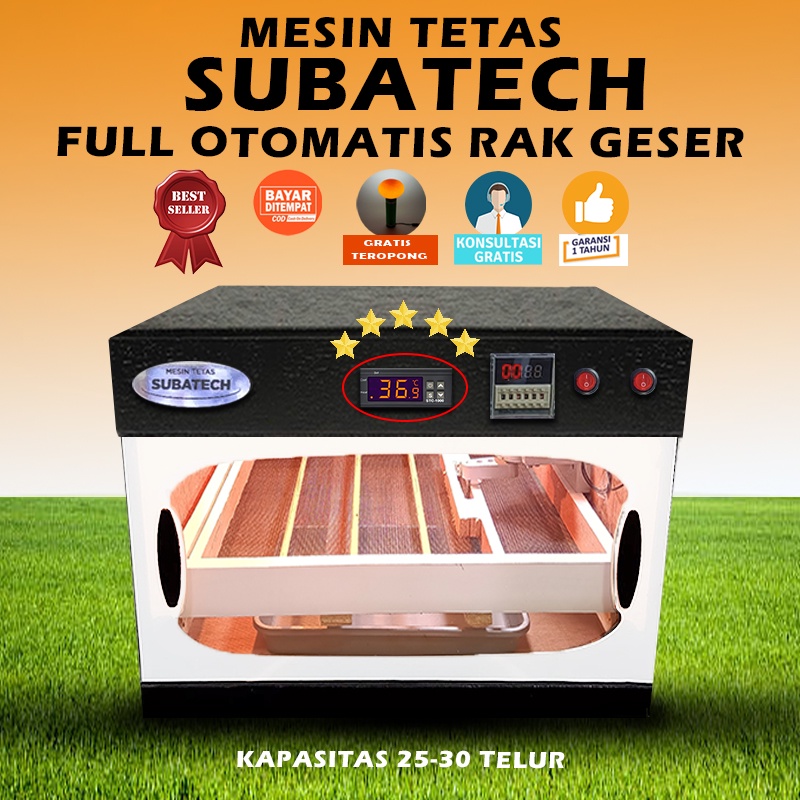 Mesin Tetas Telur Full Otomatis Penetas SUBATECH RG 25 30
