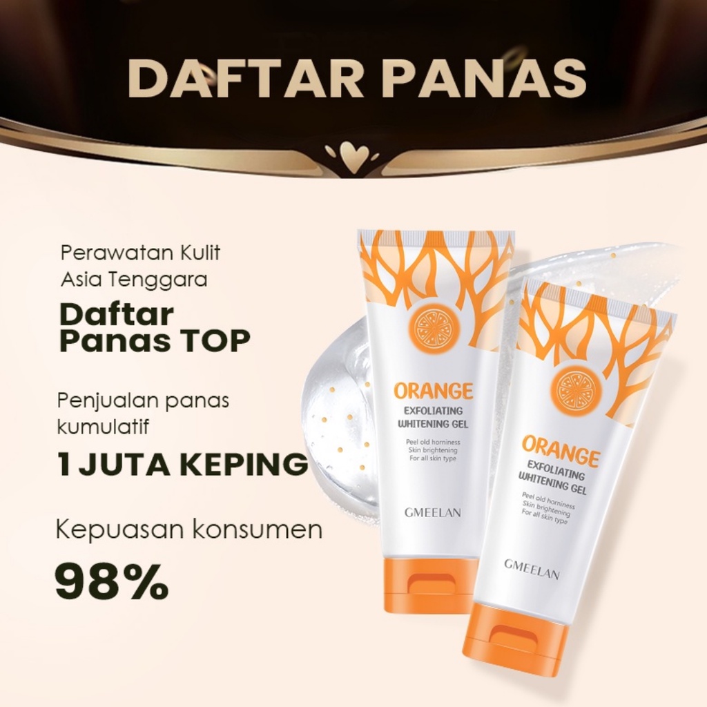 [ FREE GIFT ] GMEELAN Exfoliating Whitening Gel Orange - Gmelan Ekspoliasi Gel