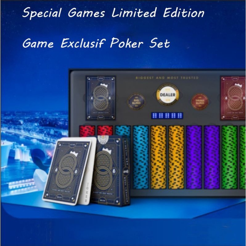 Jual Mainan Poker Set / 500 pcs Chip Dan Koper