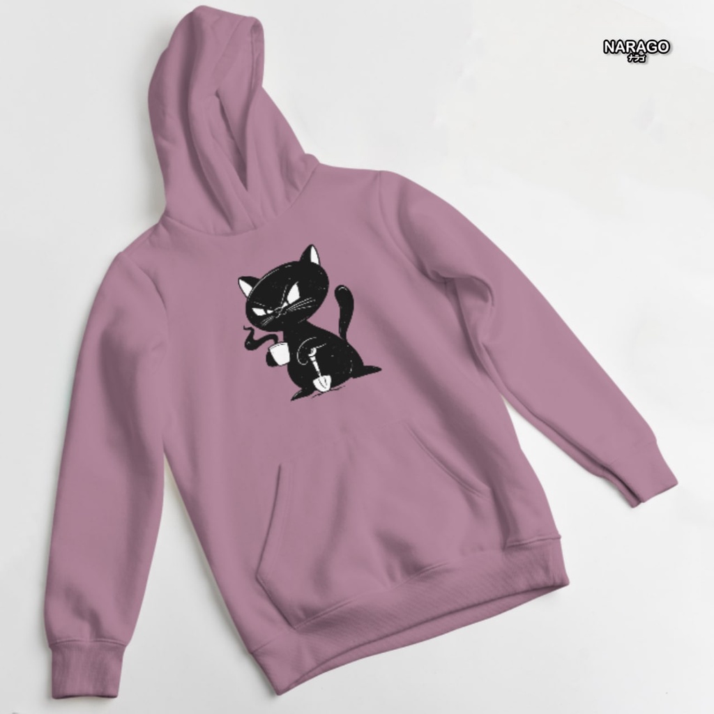 Nara.Grosir - Hoodie Jumper Black Cat l Sweater Hodie Unisex