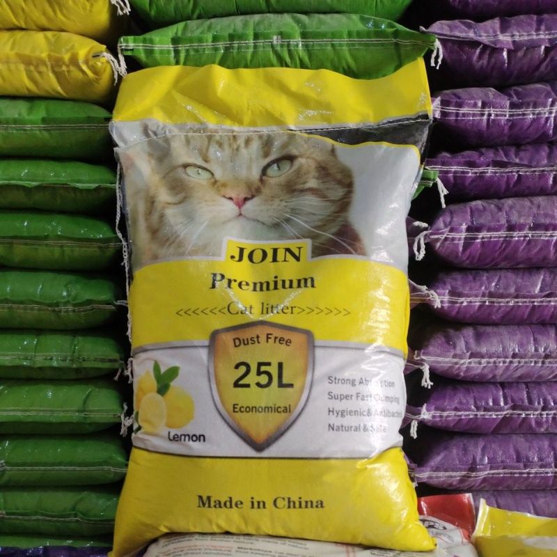 Exspedisi- Pasir Wangi Gumpal Kucing Join Premium Lemon 25L Cat Litter