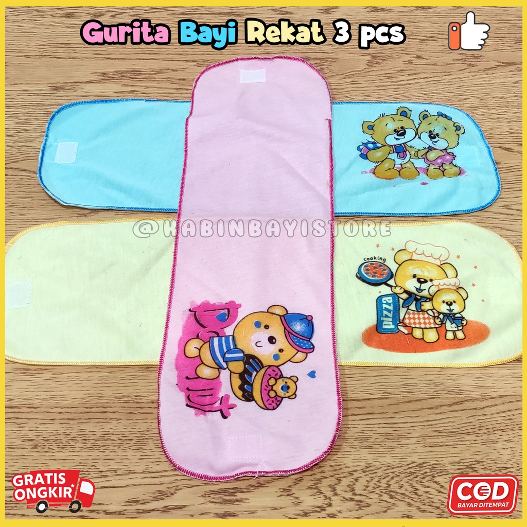 3 Pcs Gurita Rekat Bayi Newborn Karakter