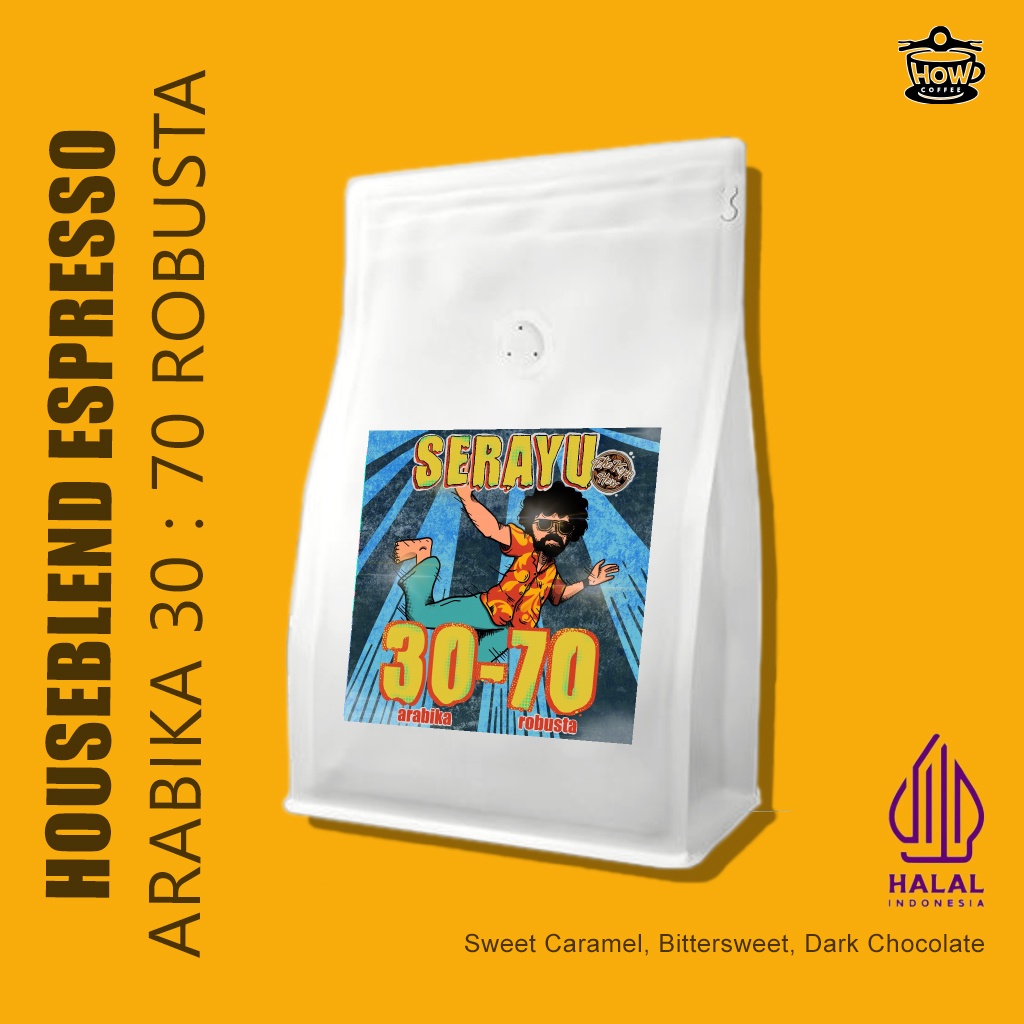 

Kopi House Blend 30 Arabika : 70 Robusta / Espresso Blend Serayu 1 kg