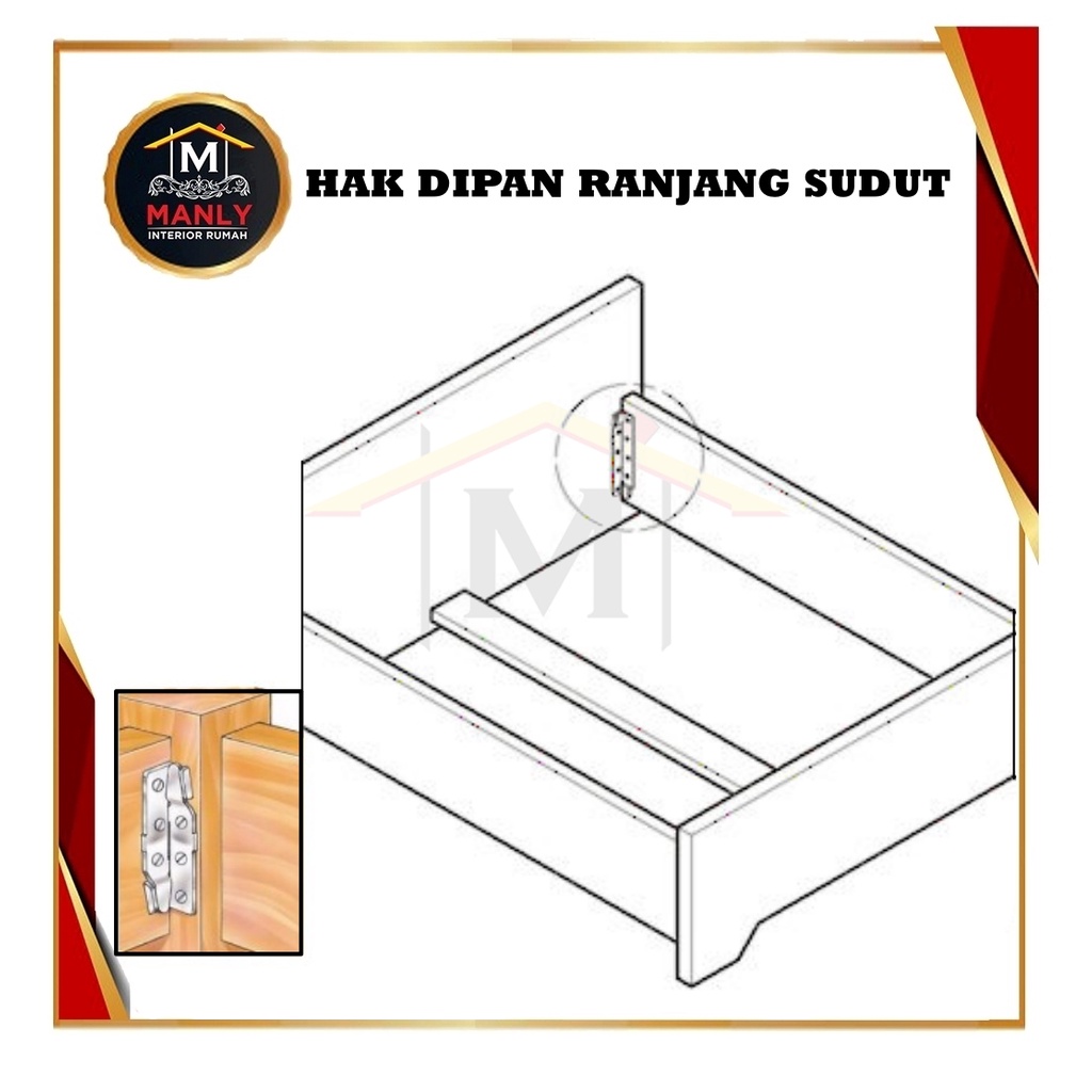 Hak Ranjang Sudut / Bracket Medan Bed Fitting Engsel / Hak DIpan Cantol